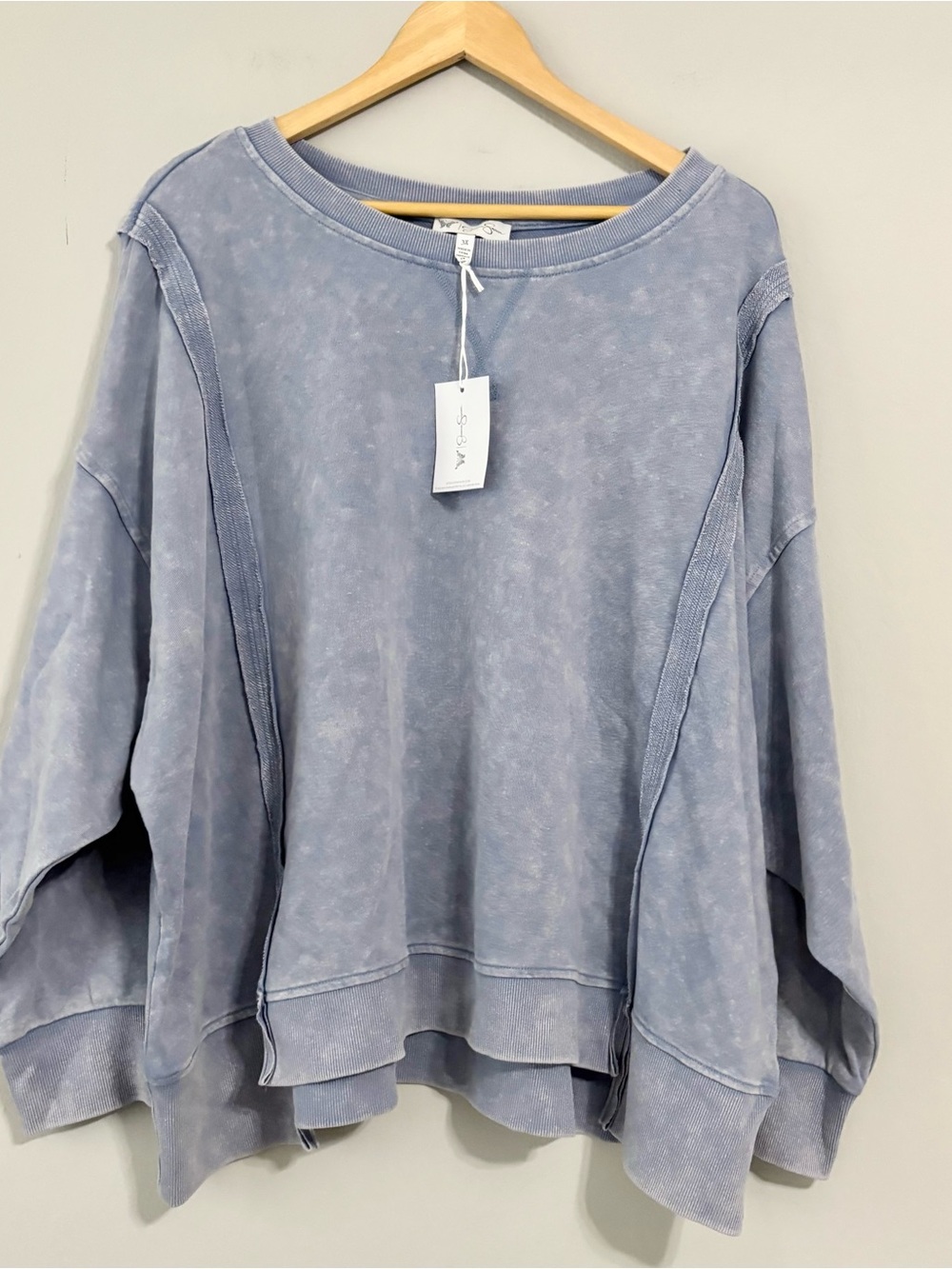 NEW Jessica Simpson Light Blue Crewneck Long Sleeve Sweater